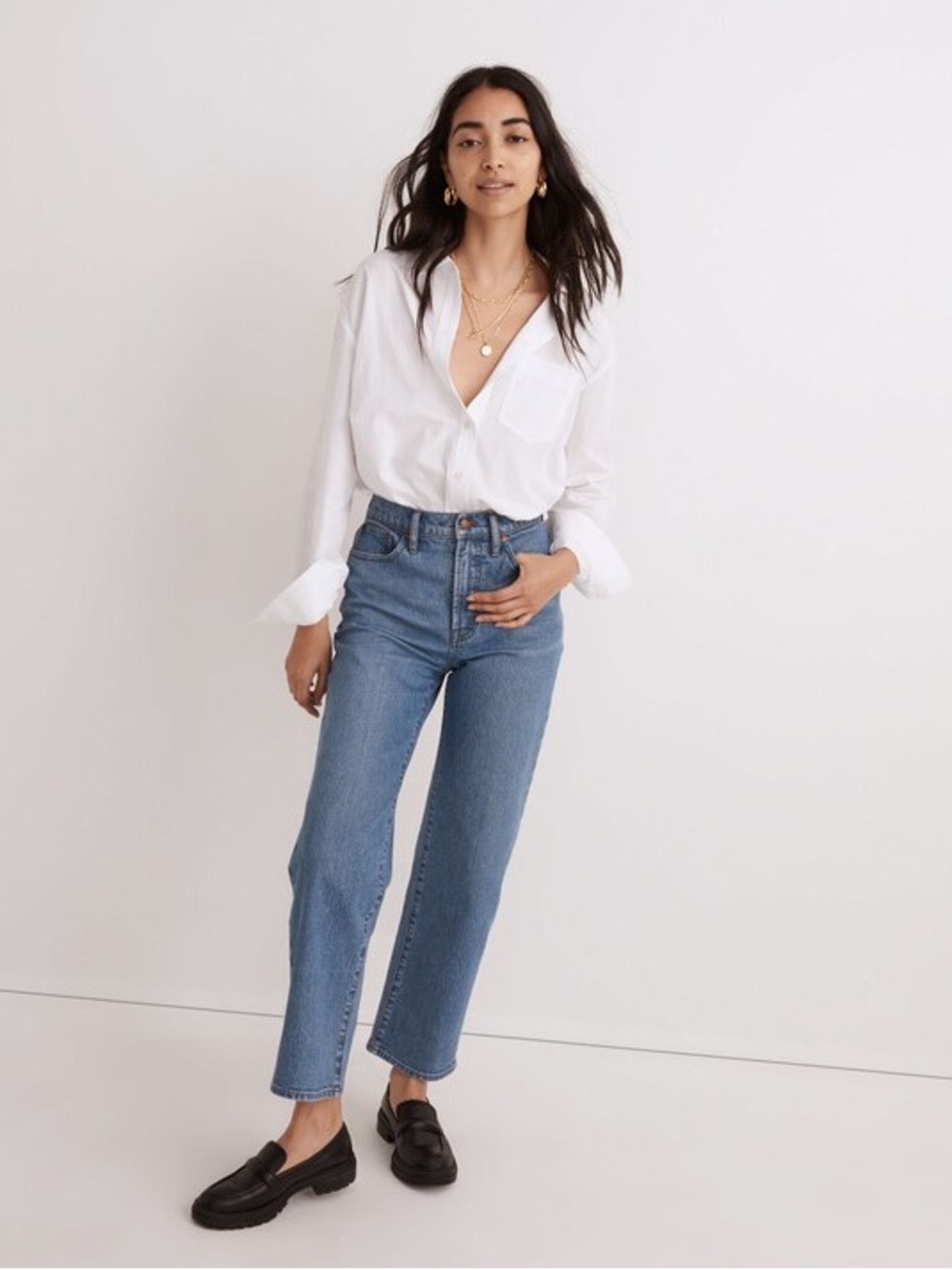 Madewell Perfect Vintage Wide Leg Jeans Knoxville wash